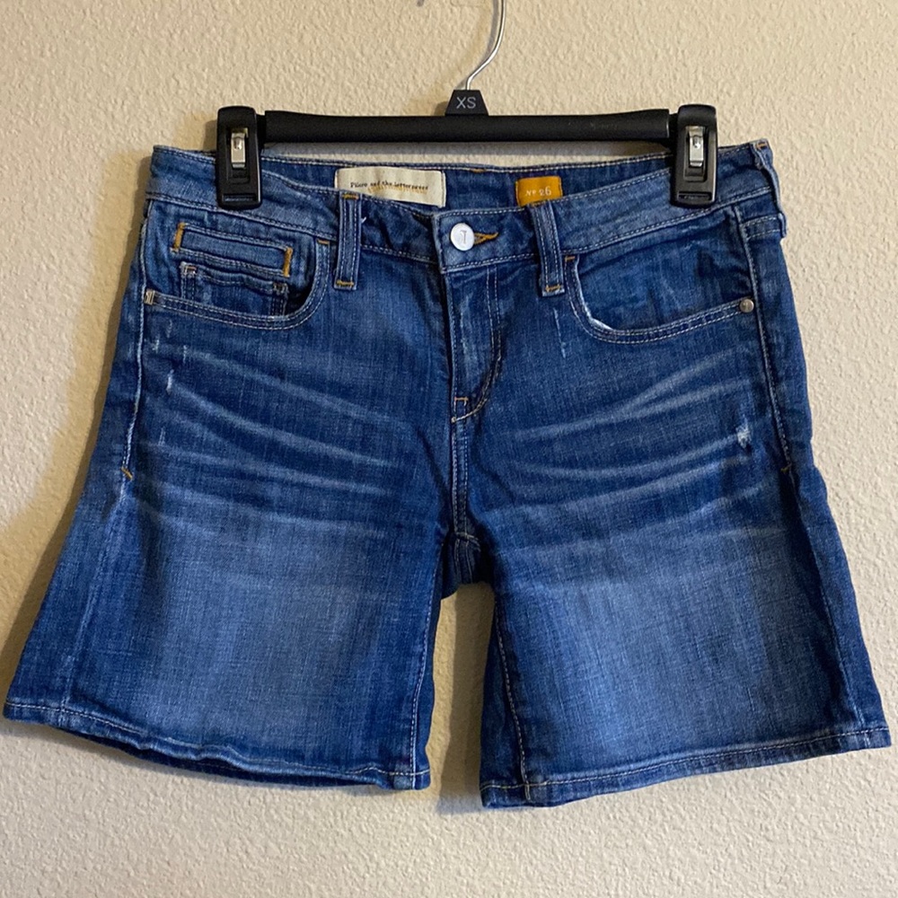 Pilcro and the Letterpress flared bottom shorts size 26